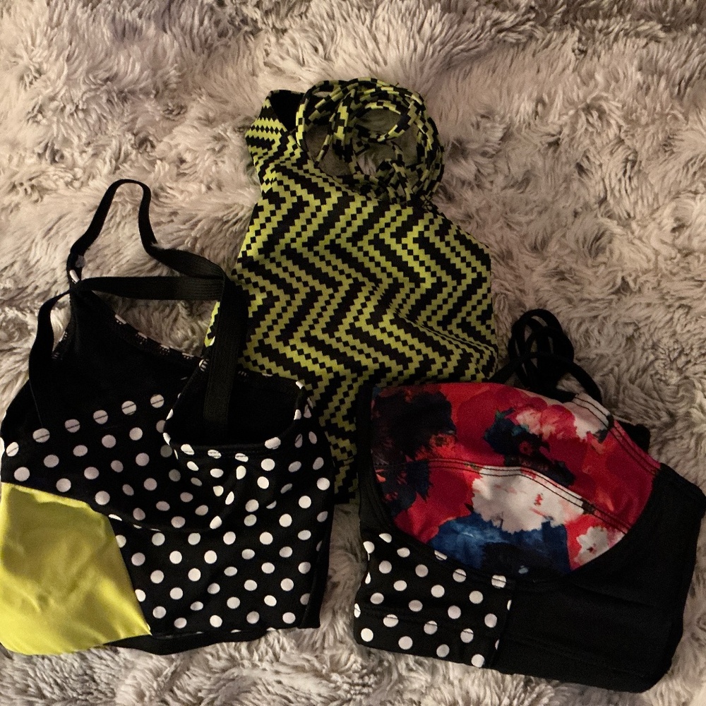 Set of 3 Vintage Onzie Sport Bras M/L